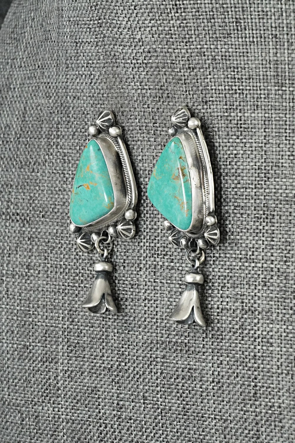 Turquoise & Sterling Silver Earrings - Bobby Johnson