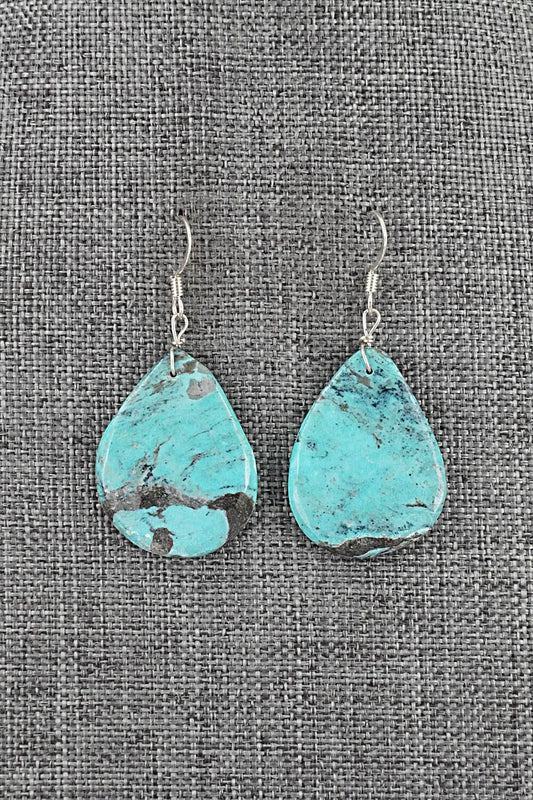 Turquoise & Sterling Silver Earrings - Joe Garcia