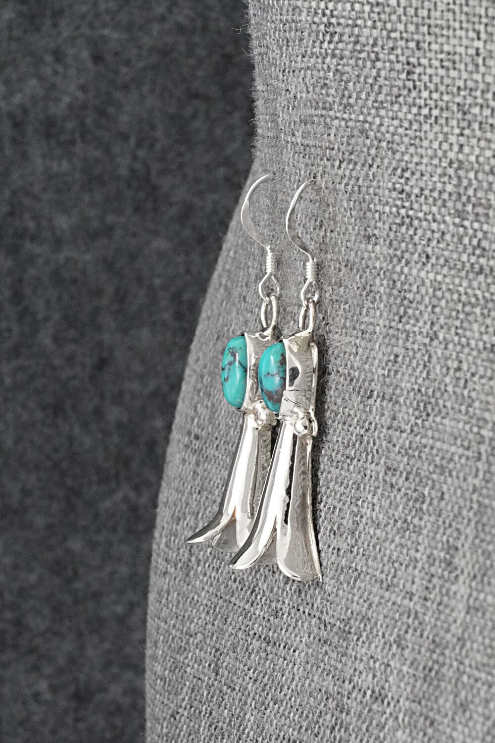 Turquoise & Sterling Silver Earrings - Robinson Martinez