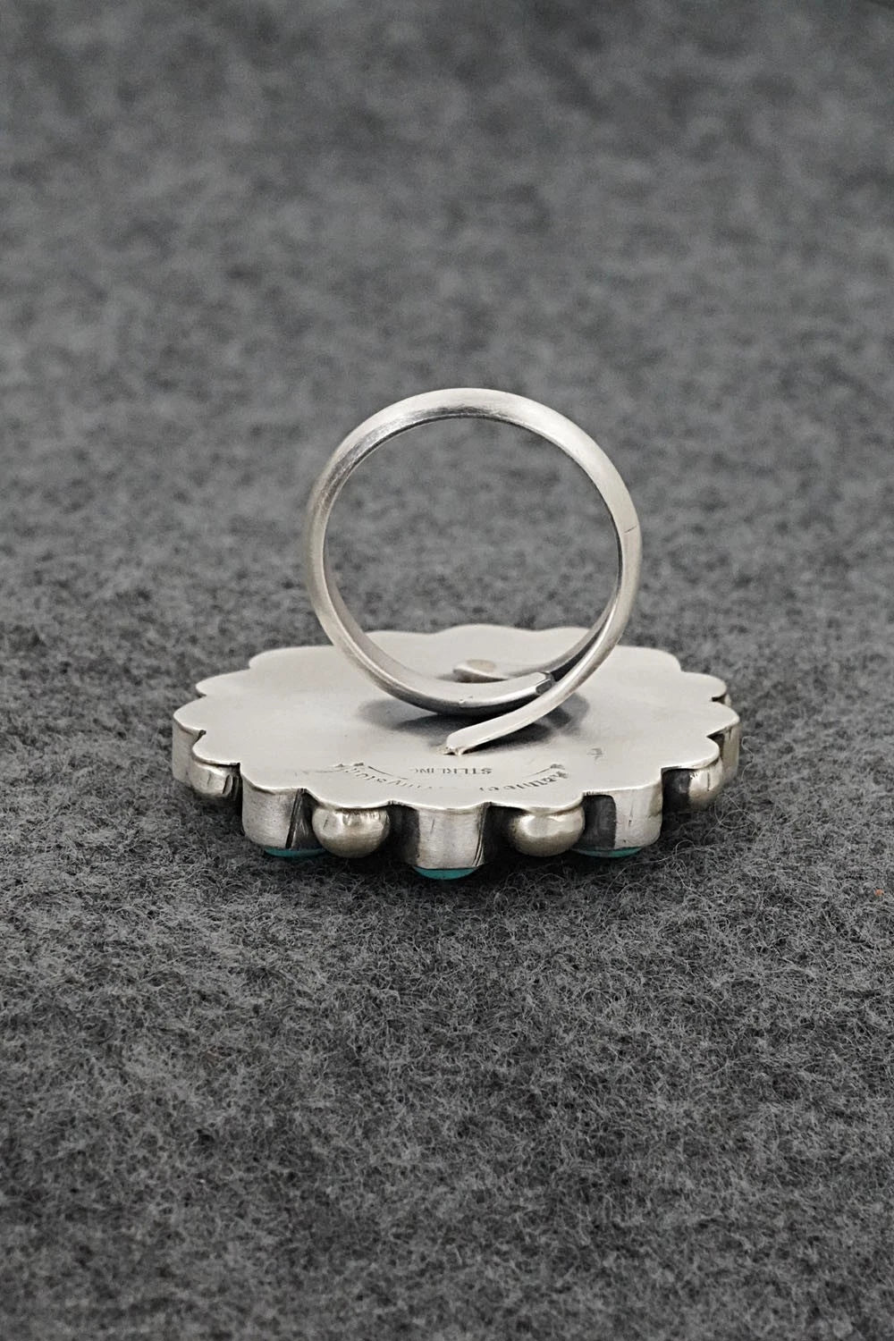Turquoise & Sterling Silver Ring - Kathleen Livingston - Size Adjustable