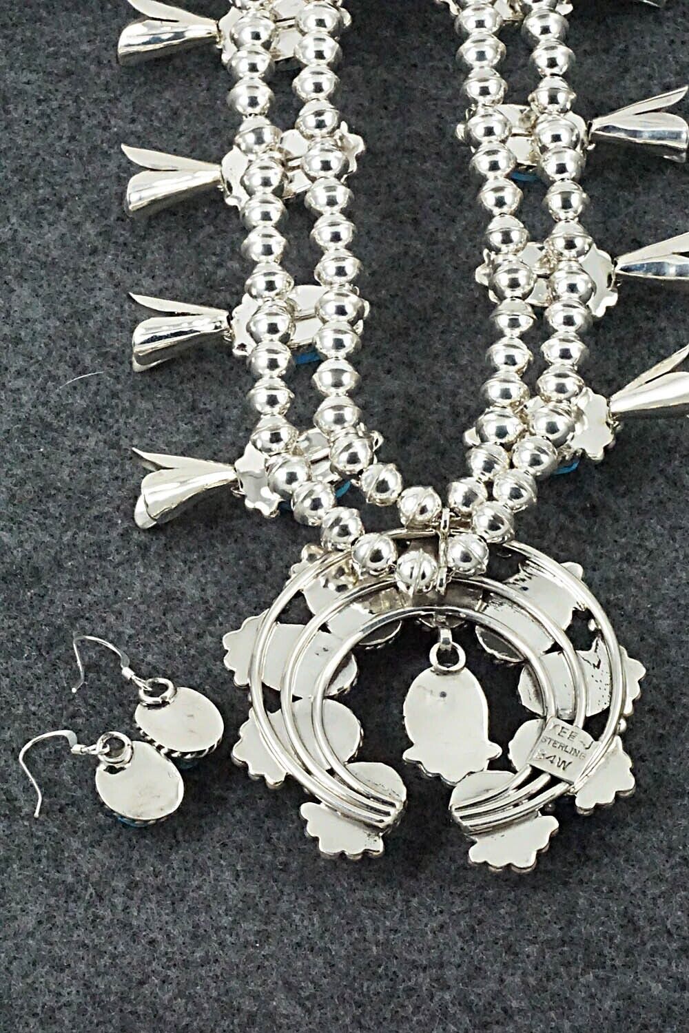 Turquoise & Sterling Silver Squash Blossom Set - Vernon Johnson