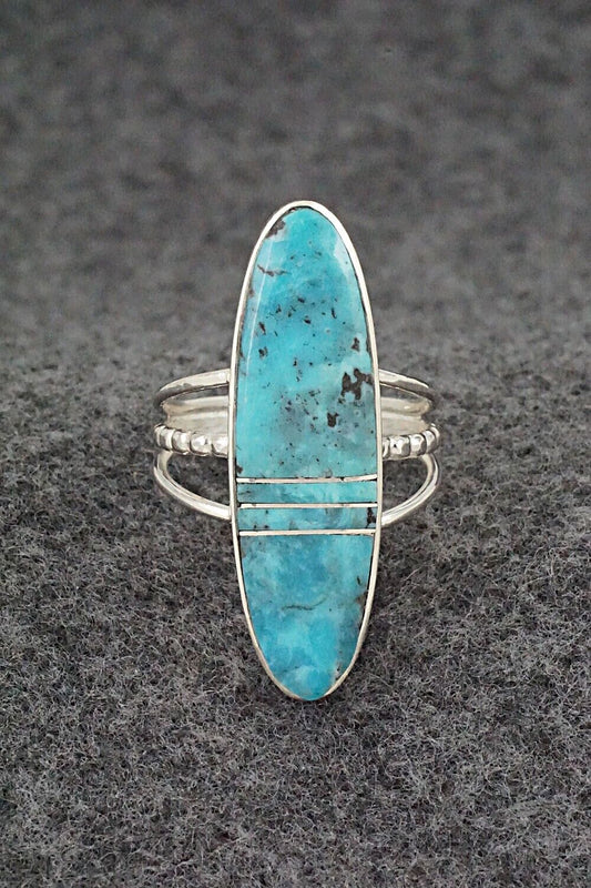 Turquoise & Sterling Silver Ring - Harold Smith - Size 7.5