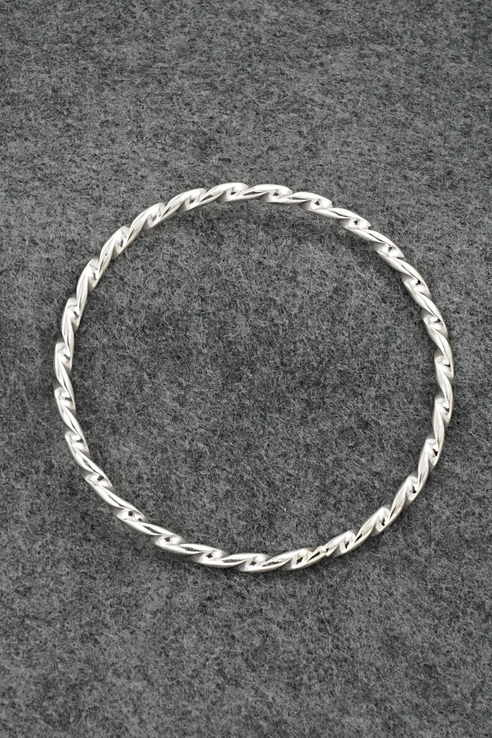 Sterling Silver Bangle Bracelet - Elaine Tahe