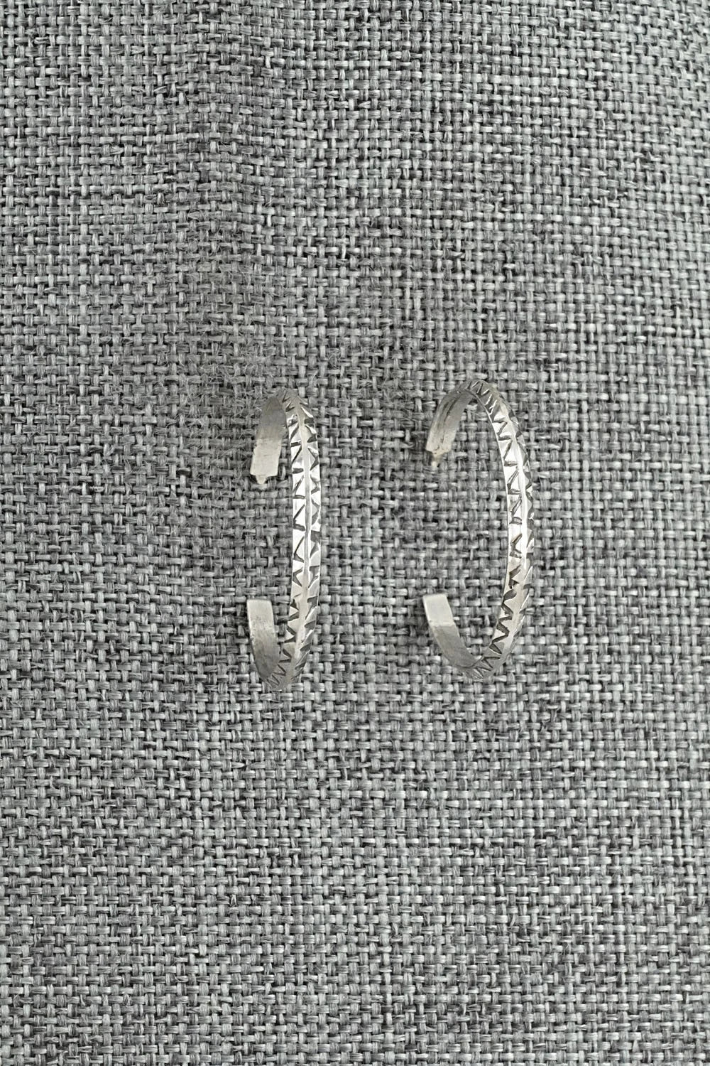 Sterling Silver Hoop Earrings - Elaine Tahe