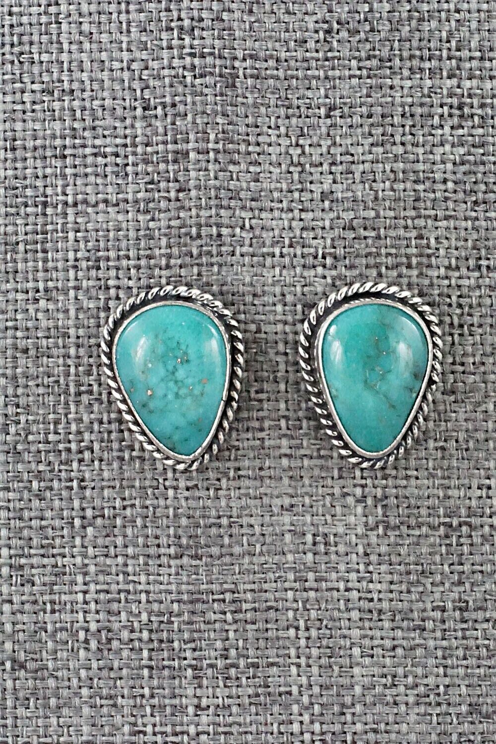 Turquoise & Sterling Silver Earrings - Marco Begaye