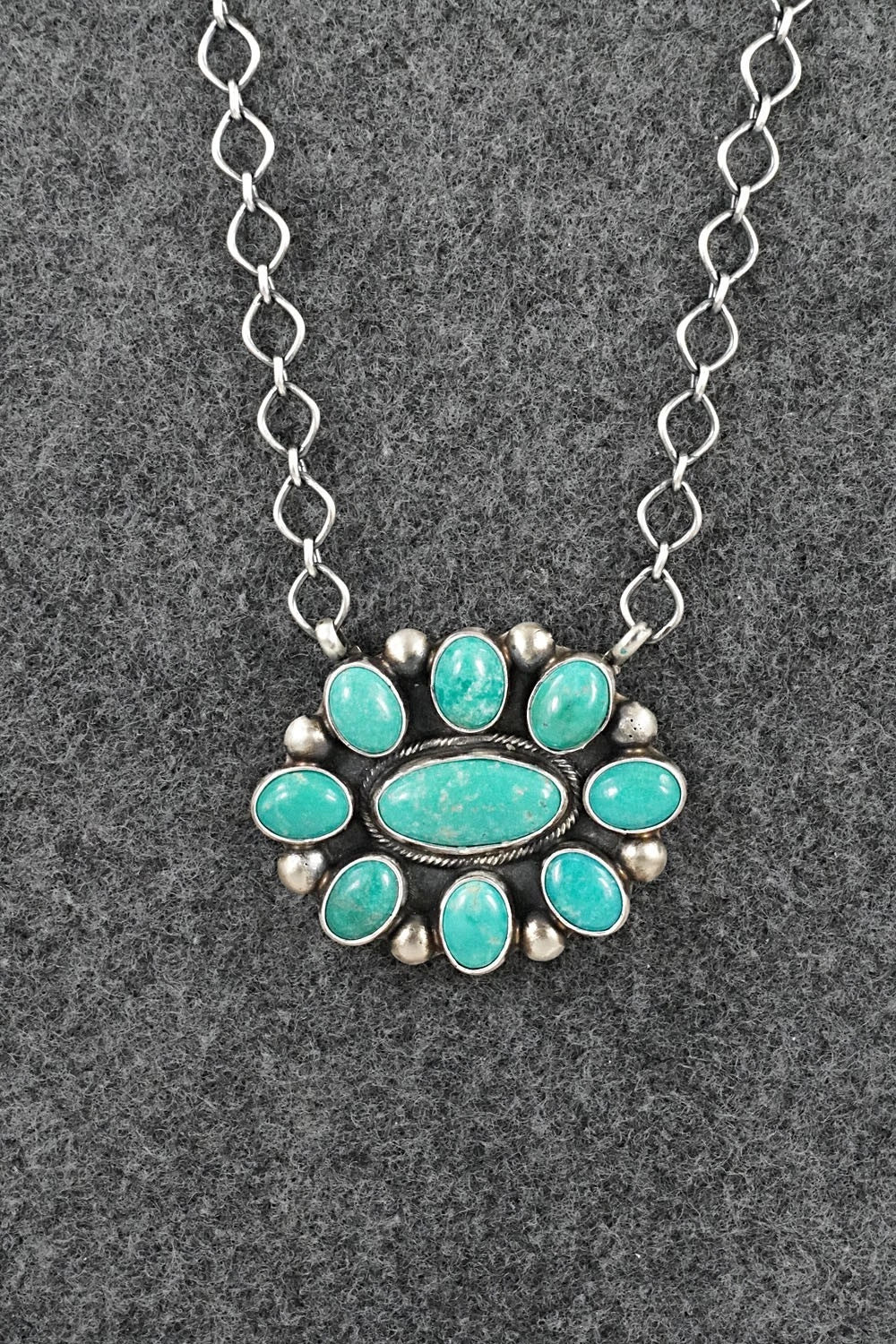 Turquoise & Sterling Silver Necklace - Kathleen Livingston