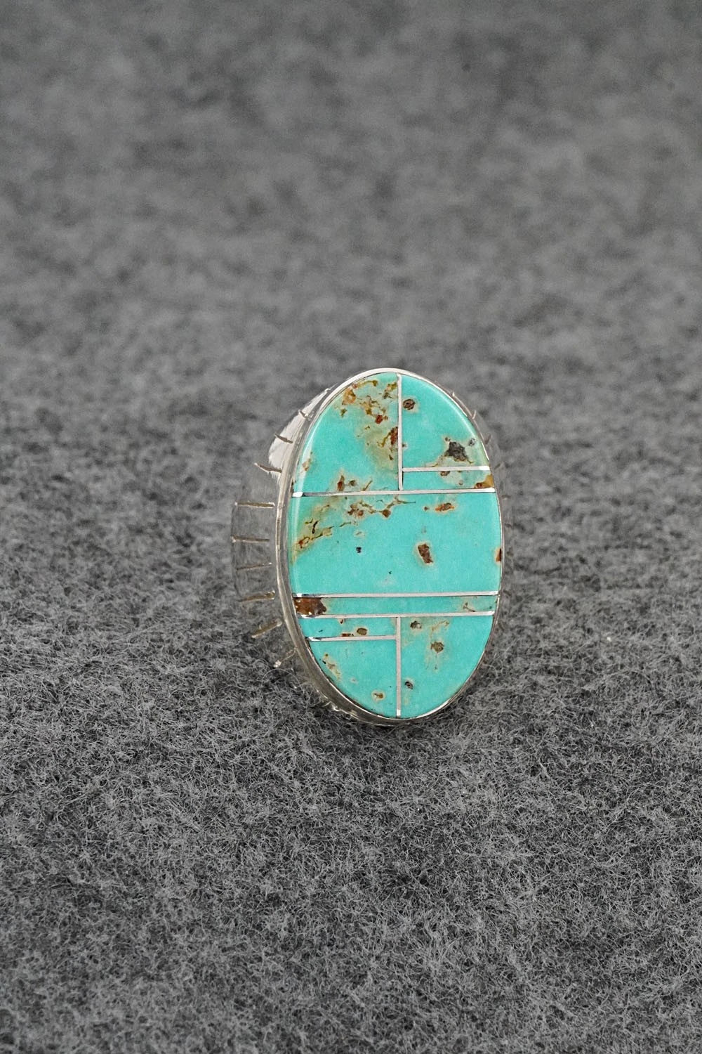 Turquoise & Sterling Silver Ring - Wilbert Muskett Jr. - Size 10