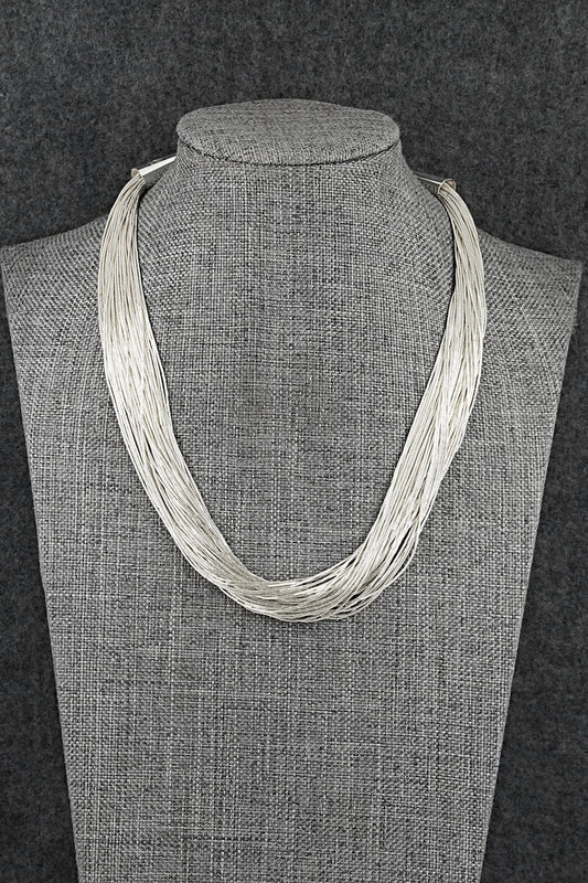 Liquid Silver Necklace - Sterling Silver 16"