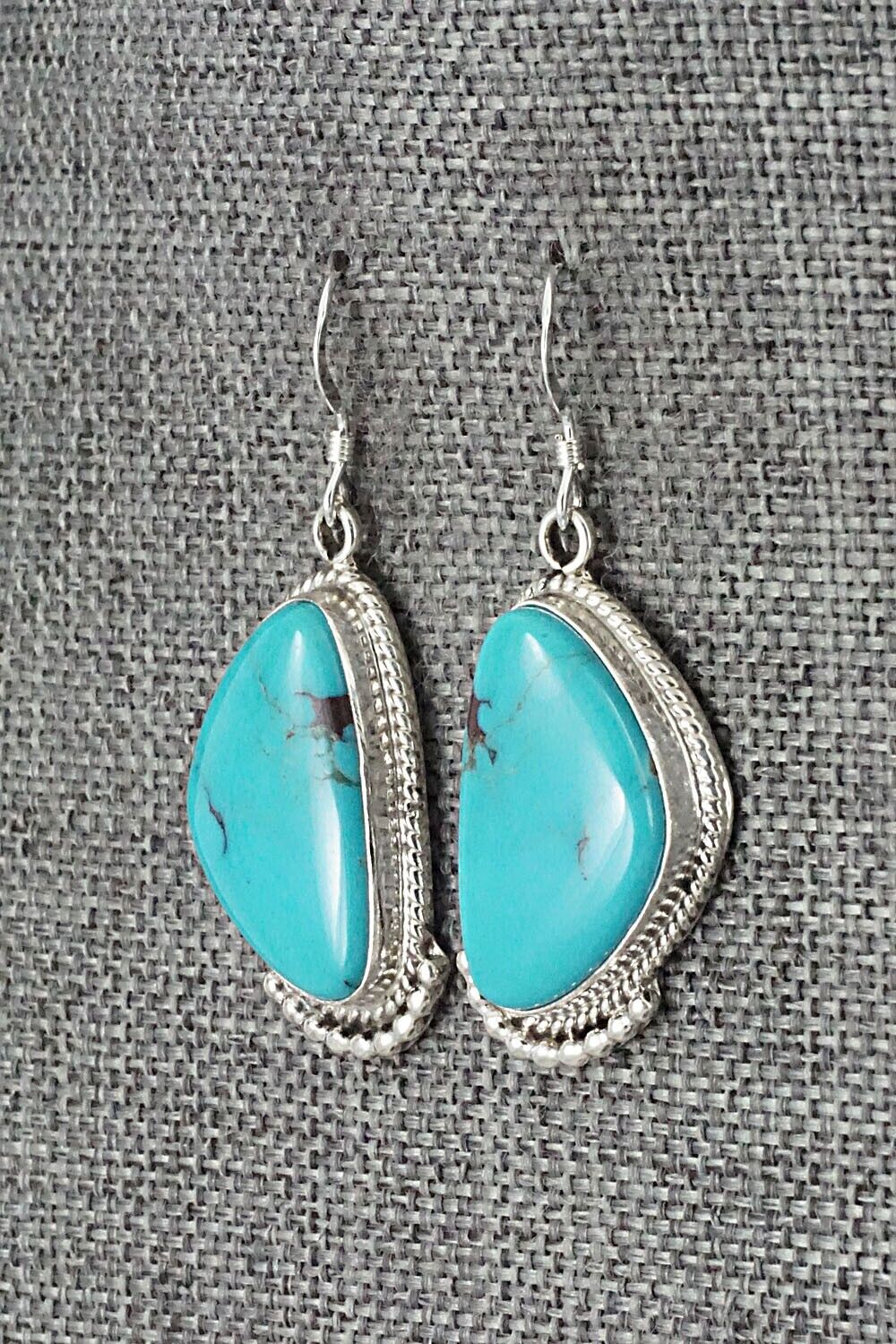 Turquoise & Sterling Silver Earrings - Verley Betone