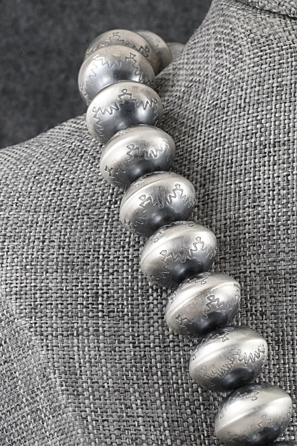 Sterling Silver Navajo Pearl Necklace 26" - Dorinda Mariano