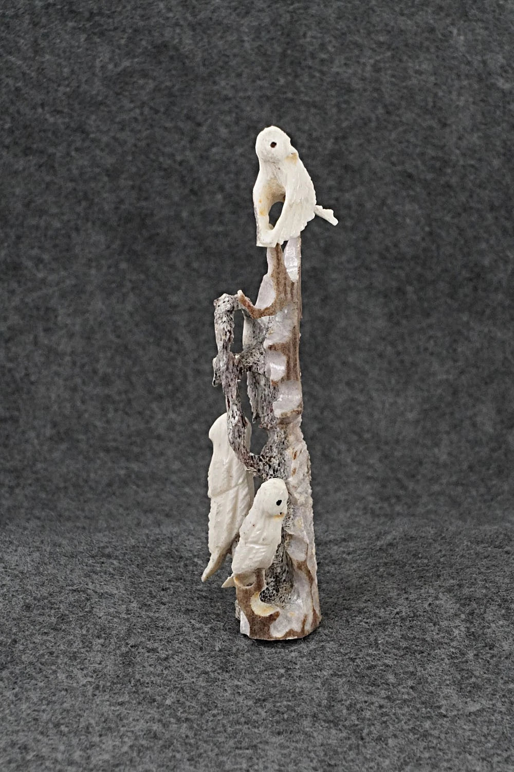 Owls Zuni Fetish Carving - Ruben Najara