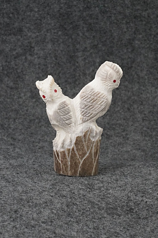 Owls Zuni Fetish Carving - Chris Peina