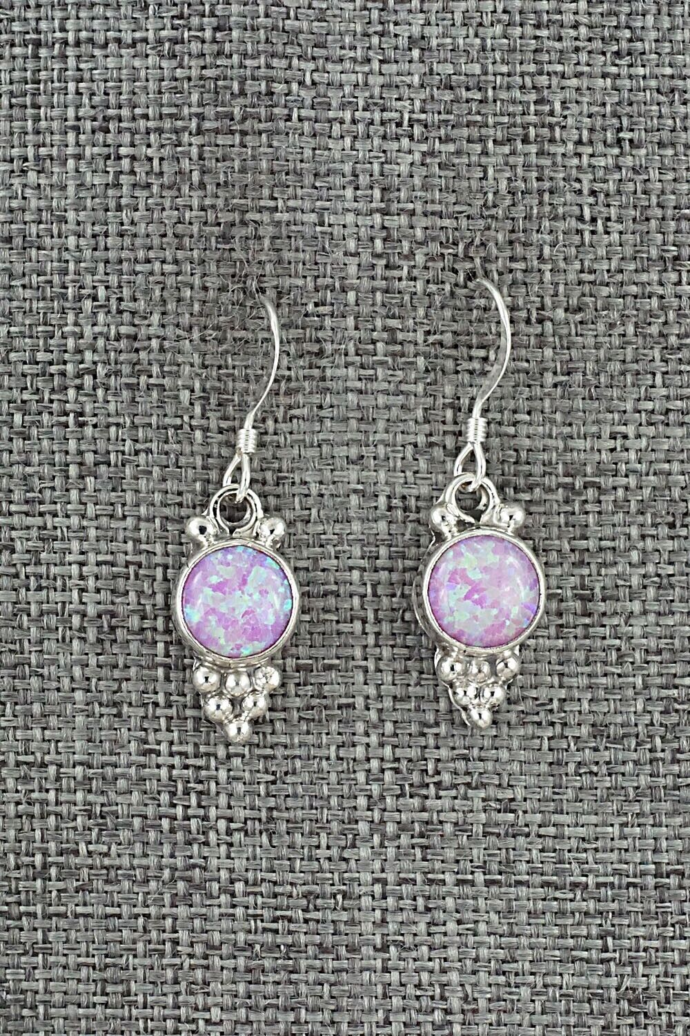 Opalite & Sterling Silver Earrings - Adelarae Yazzie