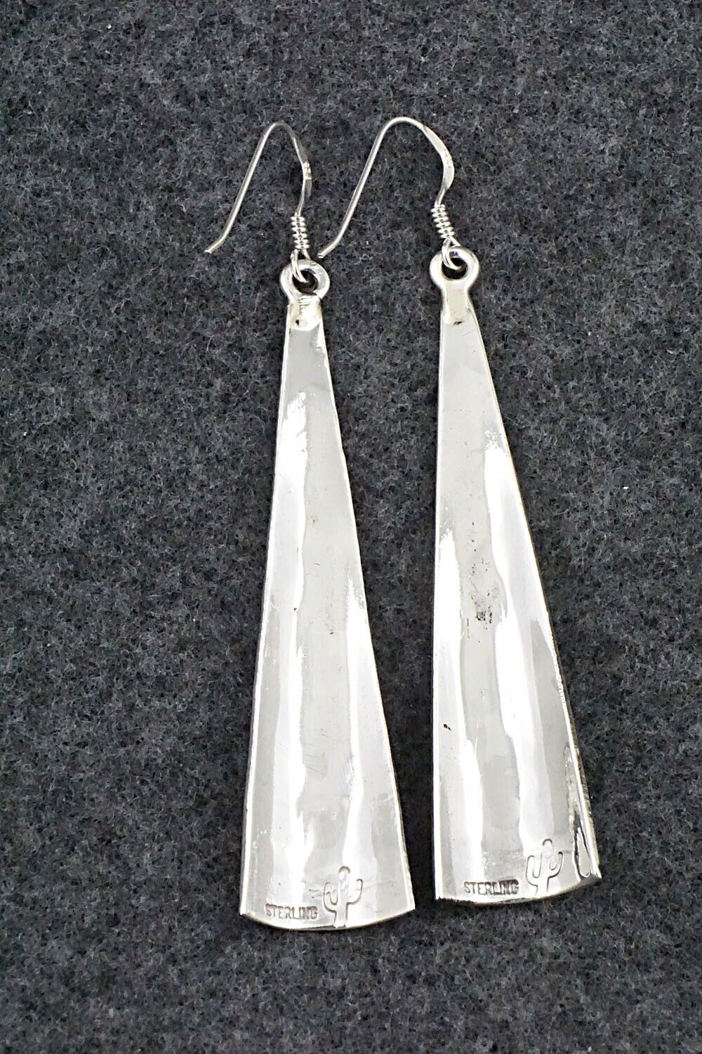 Turquoise, Coral & Sterling Silver Earrings - Jolene Yazzie