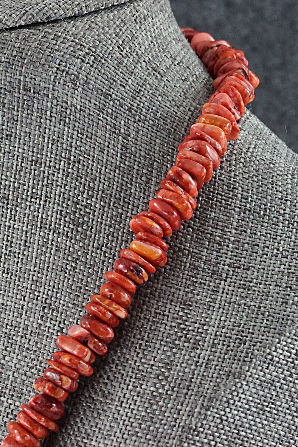 Spiny Oyster & Sterling Silver Necklace - Louise Joe