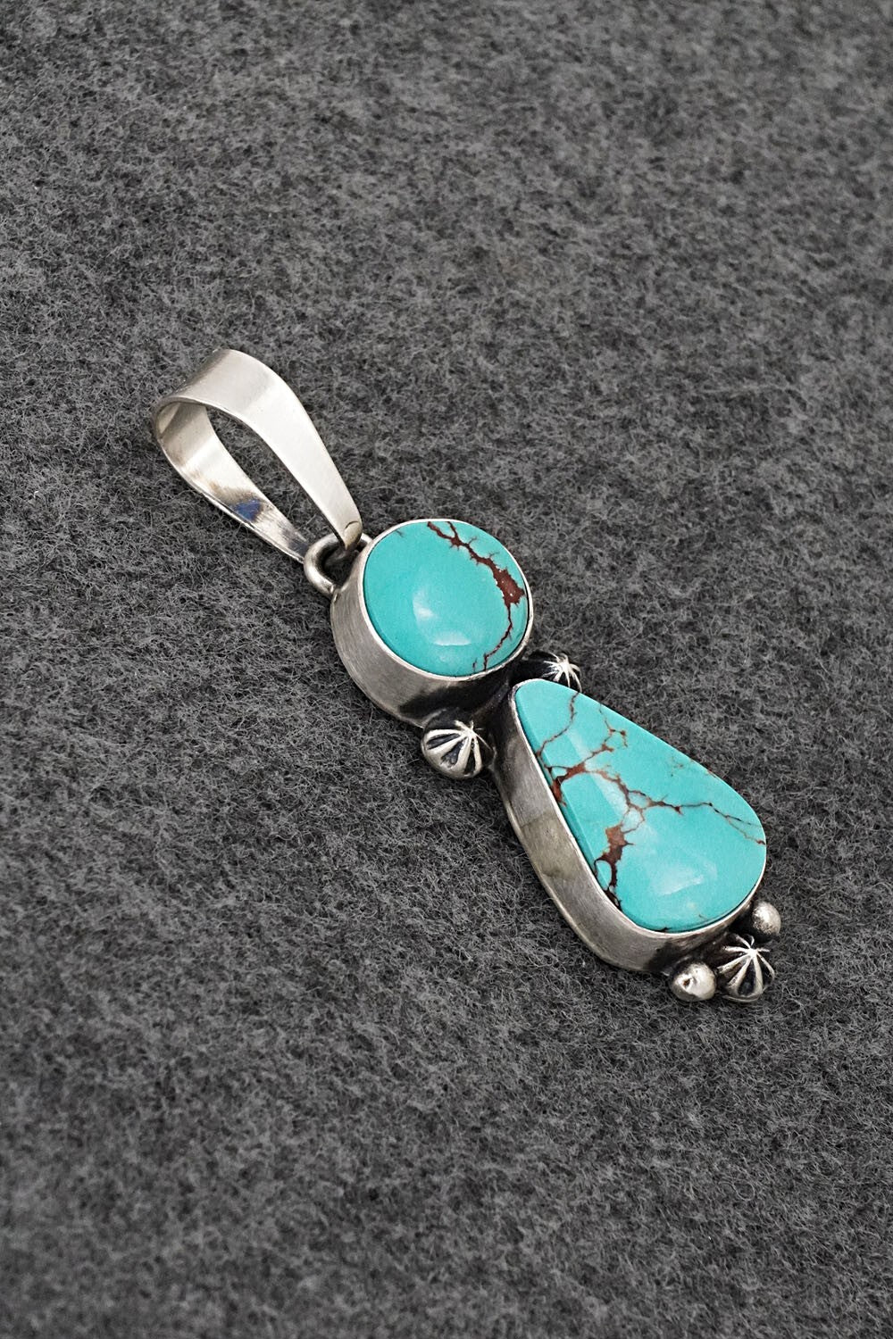 Turquoise & Sterling Silver Pendant - Darrin Livingston
