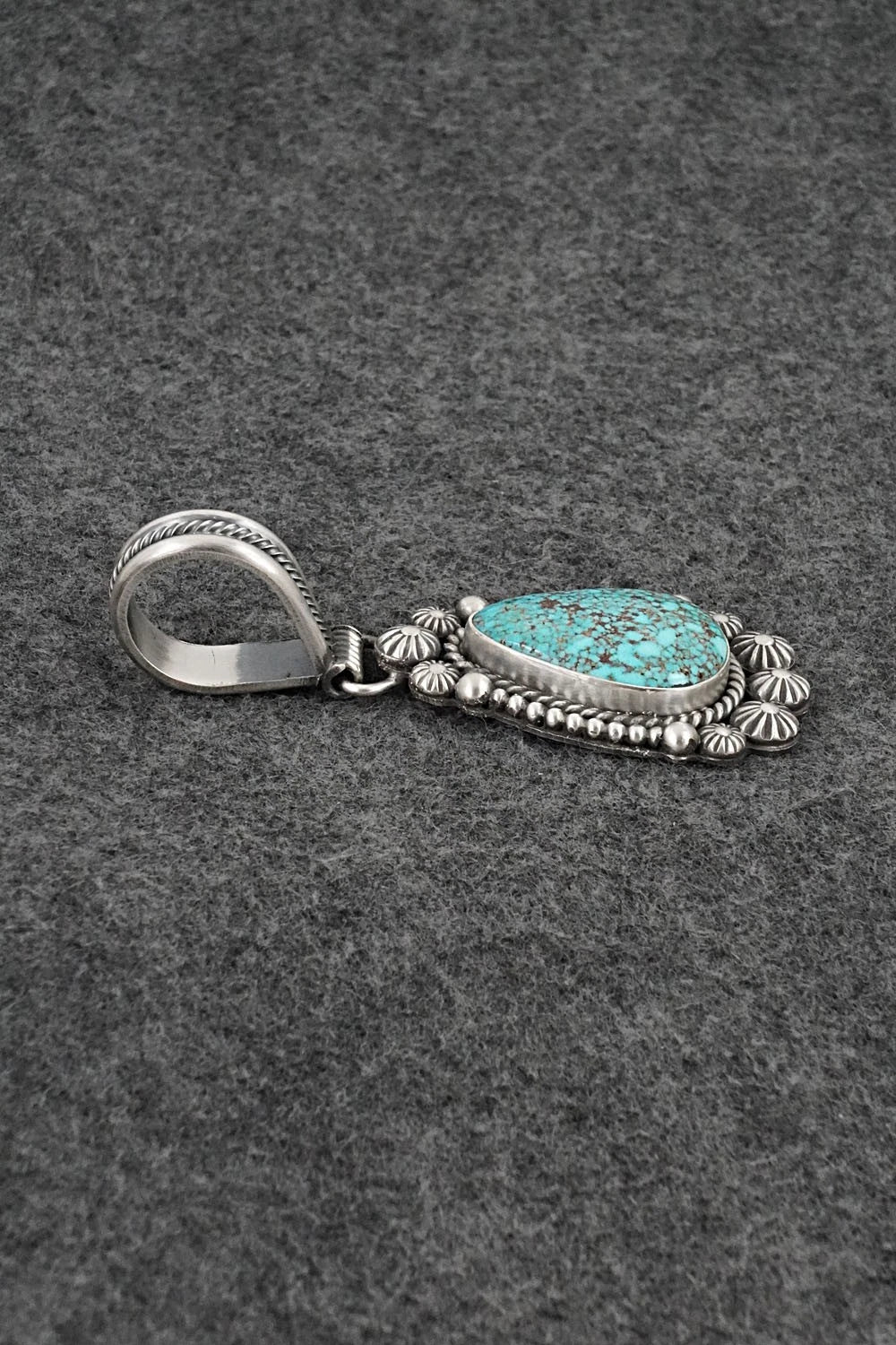 Turquoise & Sterling Silver Pendant - Michael Calladitto