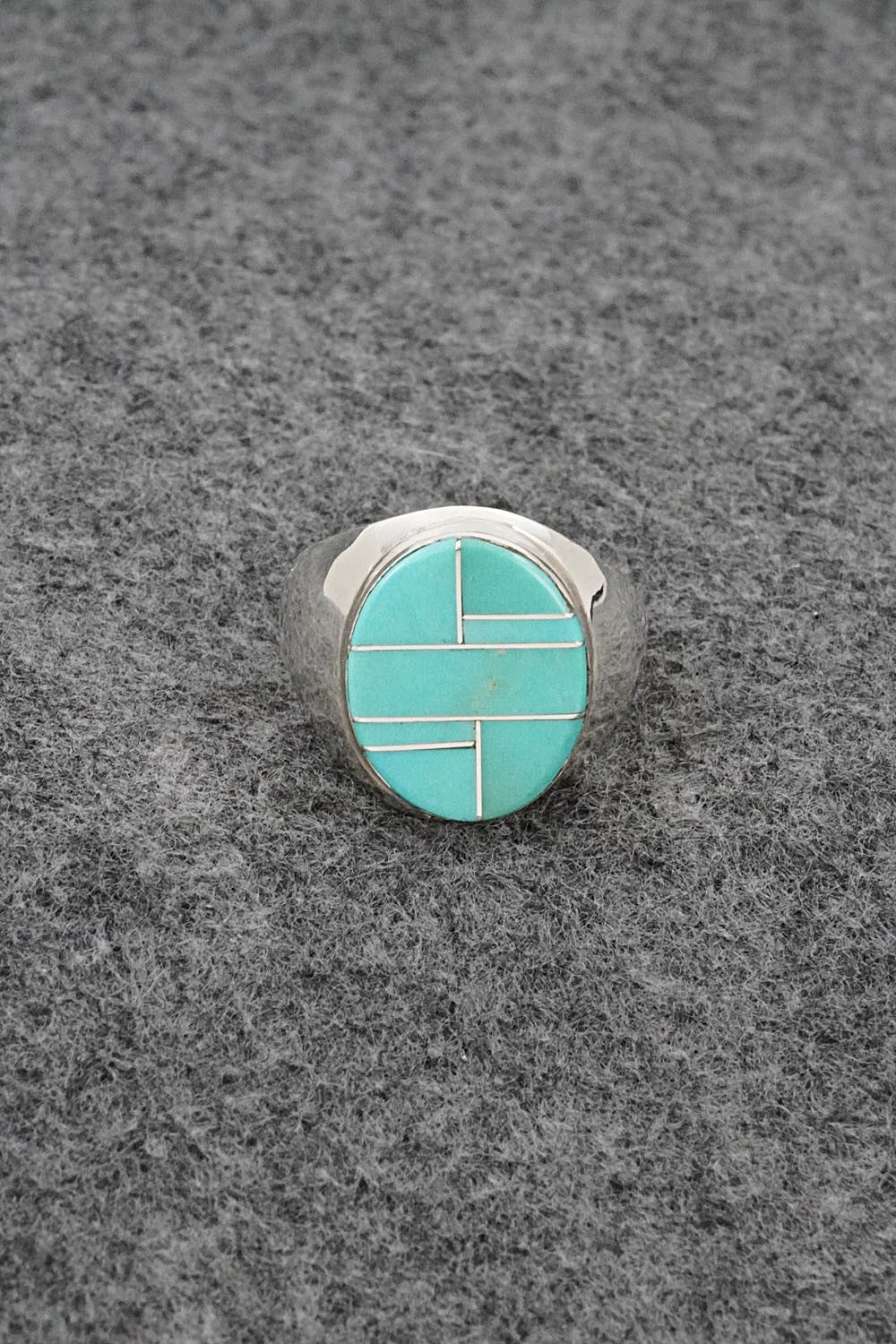 Turquoise & Sterling Silver Ring - Wilbert Gray - Size 9