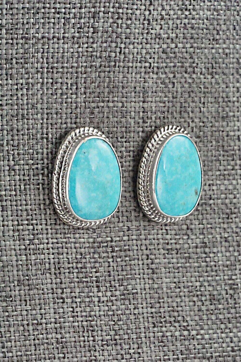 Turquoise & Sterling Silver Earrings - Sharon McCarthy