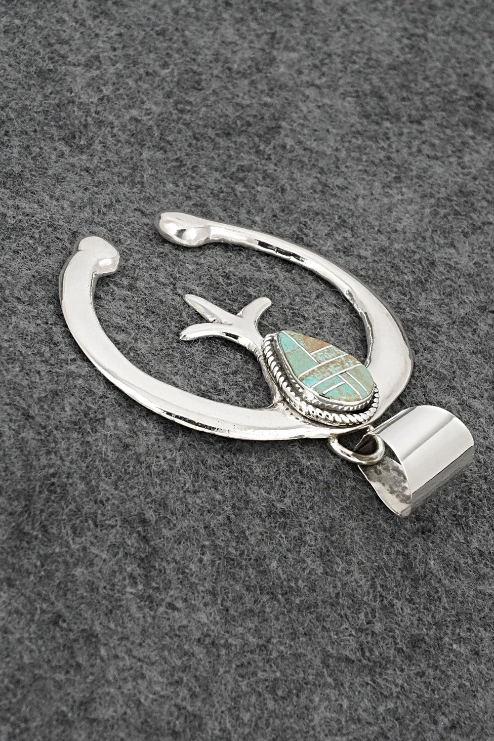 Turquoise & Sterling Silver Pendant - Joseph Martinez