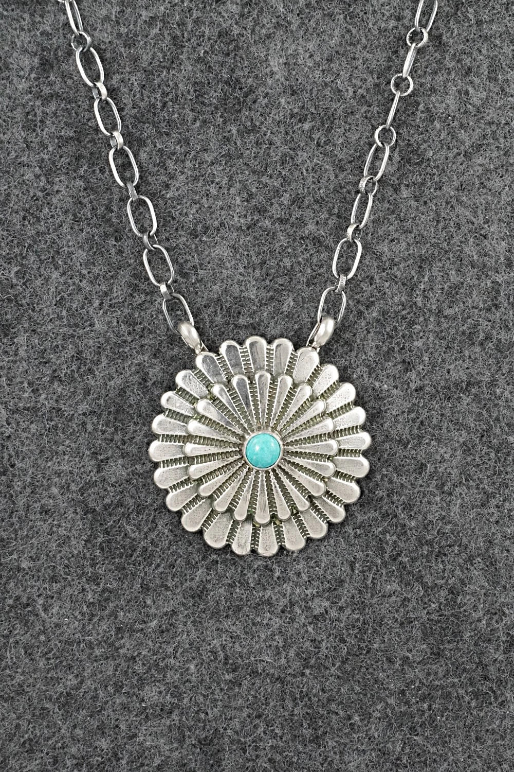 Turquoise & Sterling Silver Necklace - Sheldon Mariano