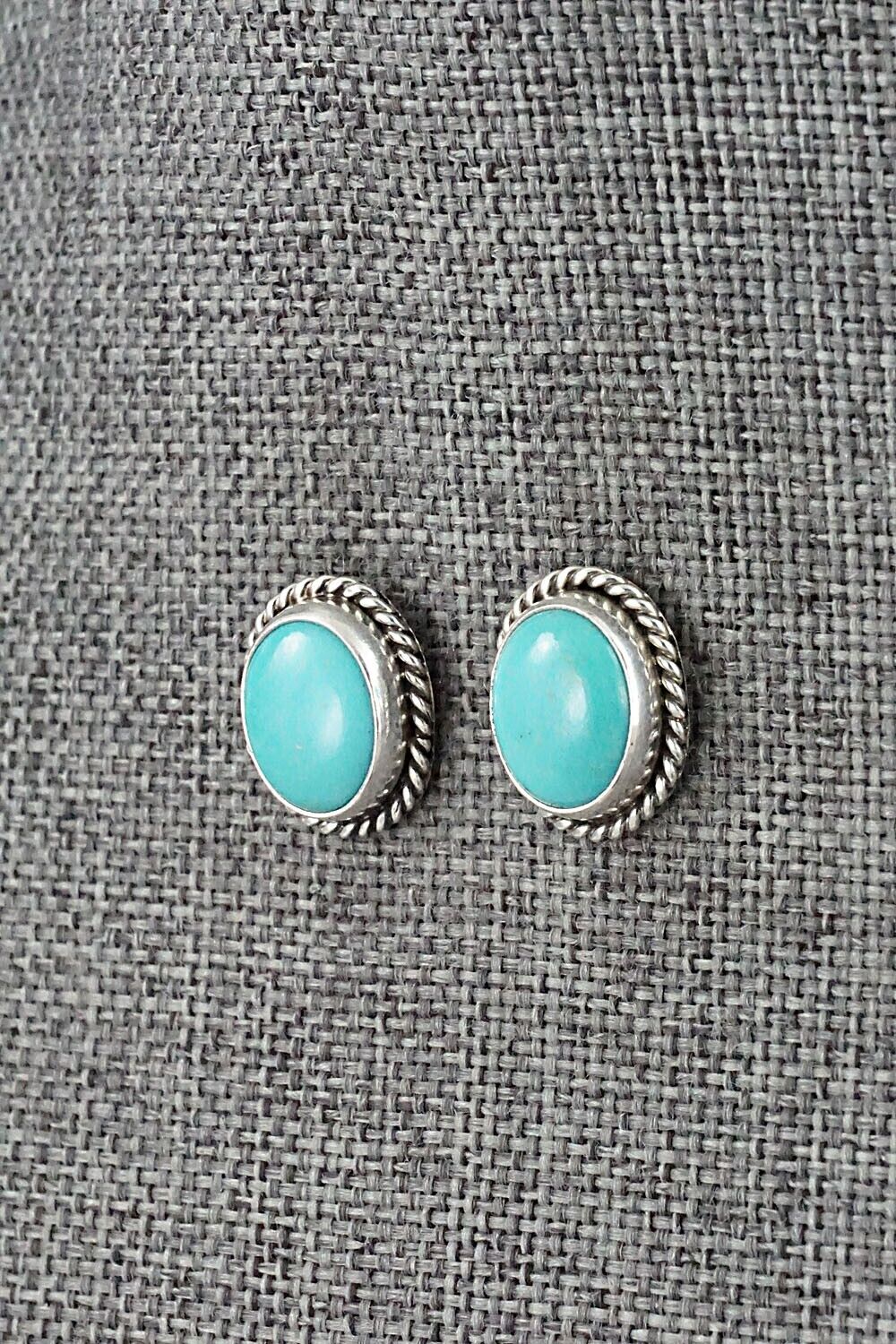 Turquoise & Sterling Silver Earrings - Marco Begaye