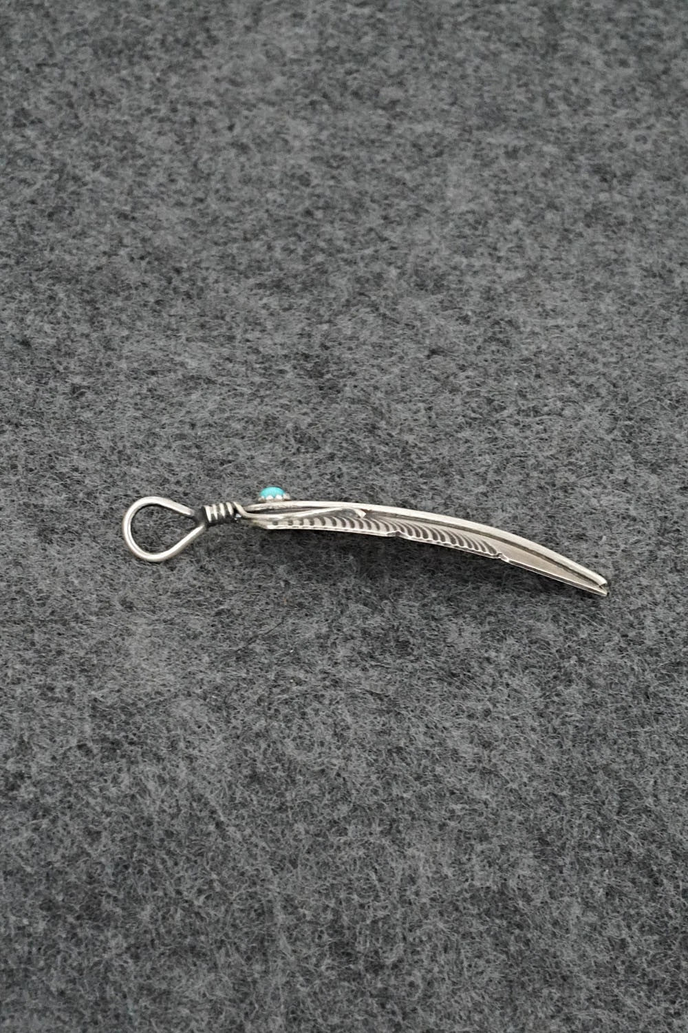 Turquoise & Sterling Silver Pendant - Chris Charley