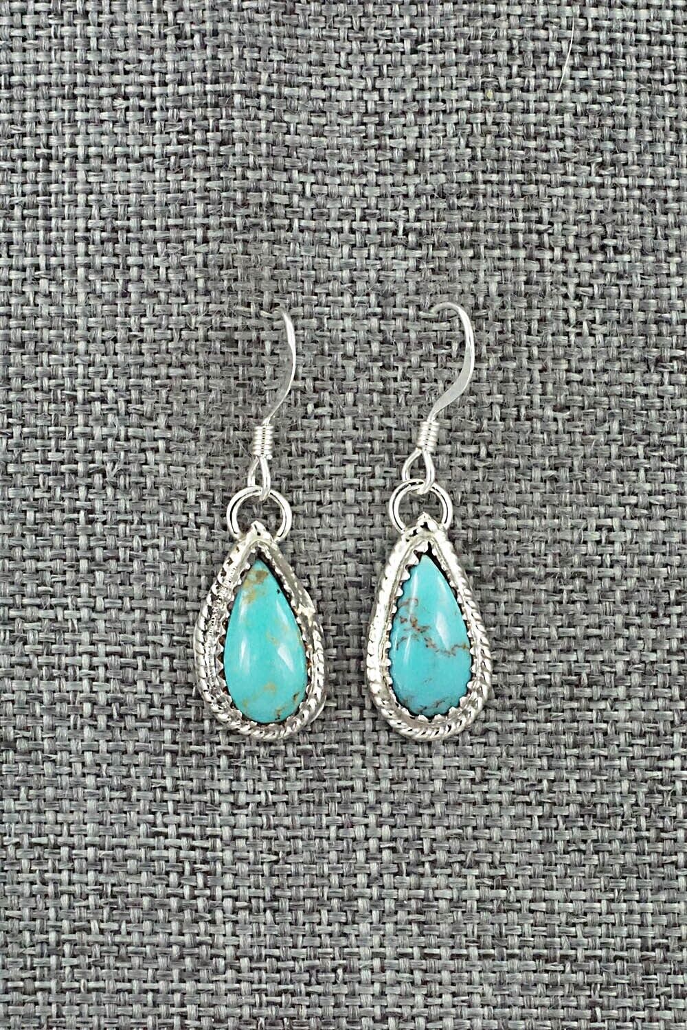 Turquoise & Sterling Silver Earrings - Angeline Platero