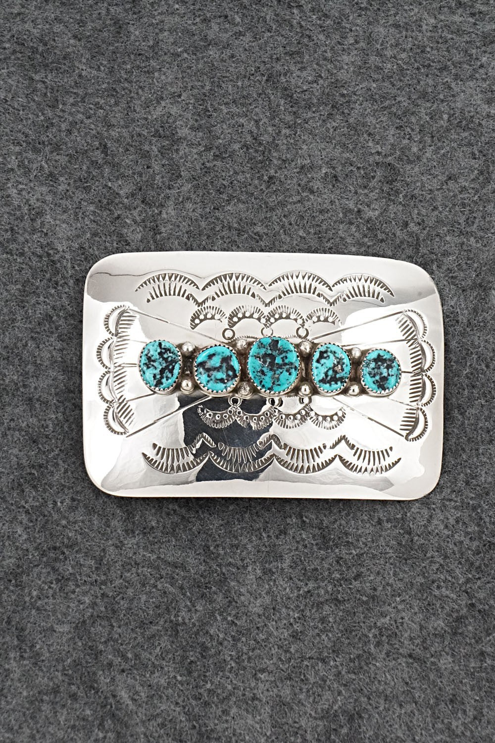 Turquoise & Sterling Silver Belt Buckle - Jolene Begay