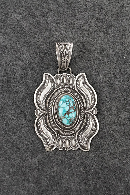 Turquoise & Sterling Silver Pendant - Calvin Martinez