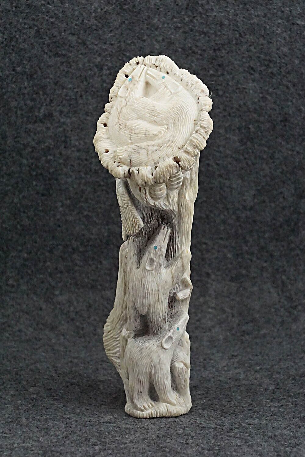 Bears & Eagles Zuni Fetish Carving - Destry Siutza