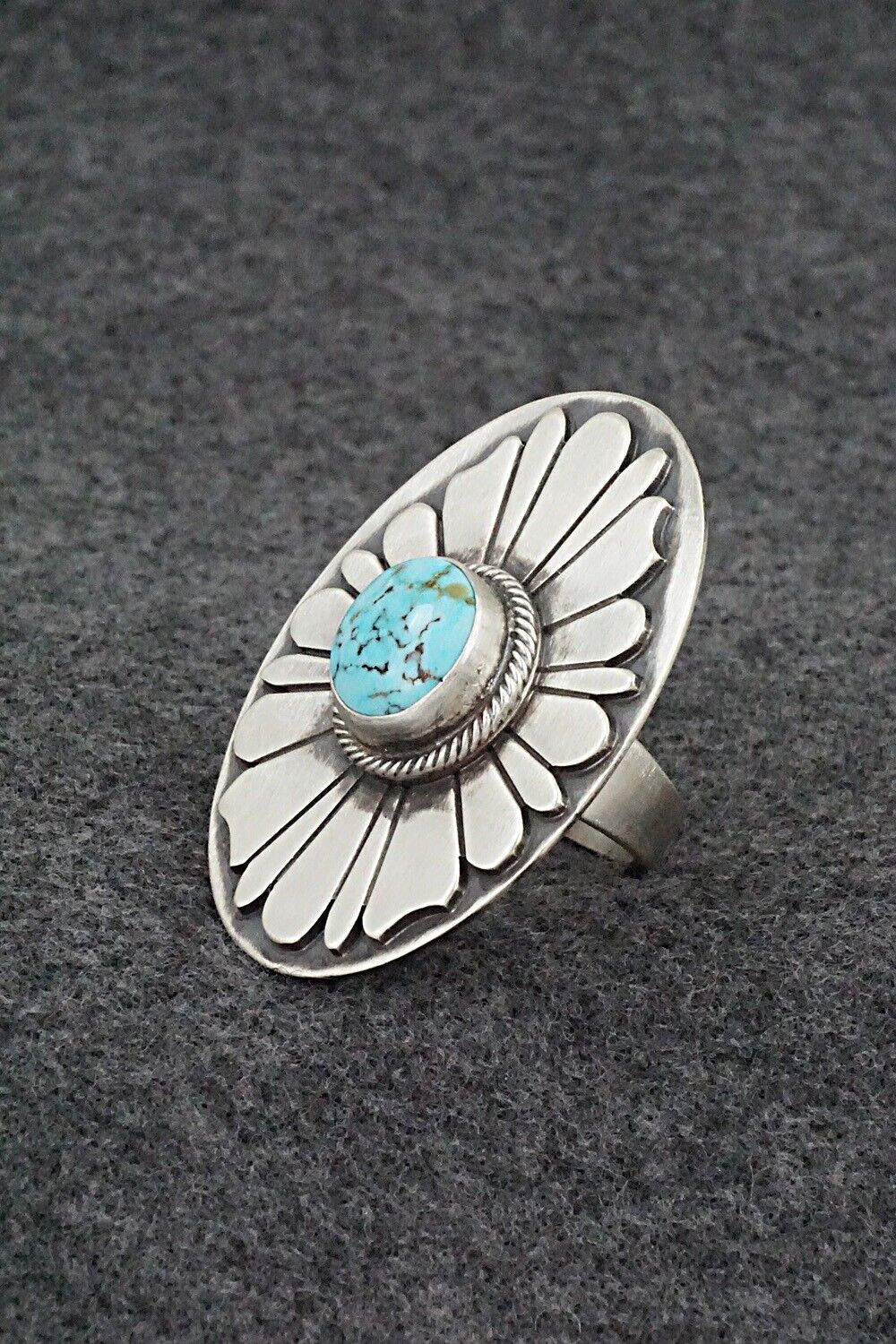 Turquoise & Sterling Silver Ring - Marita Benally - Size 8