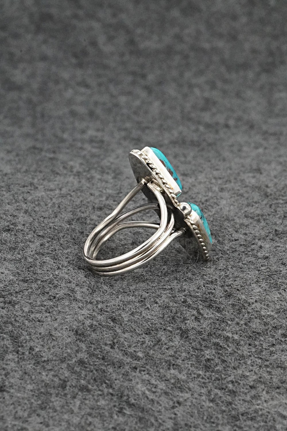 Turquoise & Sterling Silver Ring - Eugene Gruber - Size 6