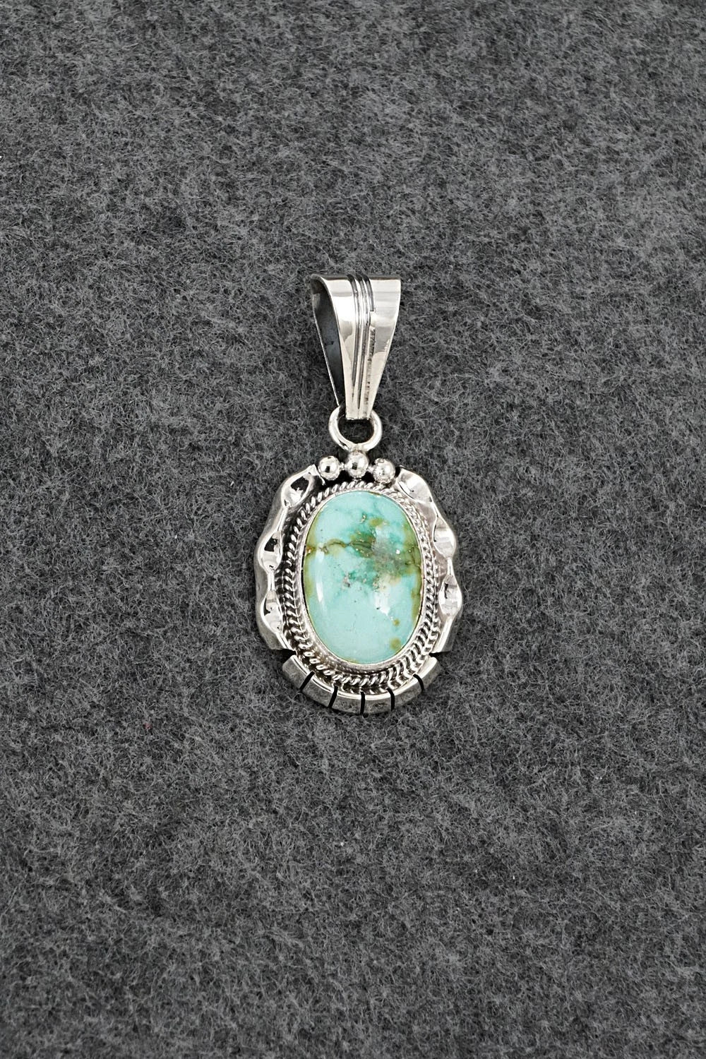 Turquoise & Sterling Silver Pendant - Samuel Yellowhair