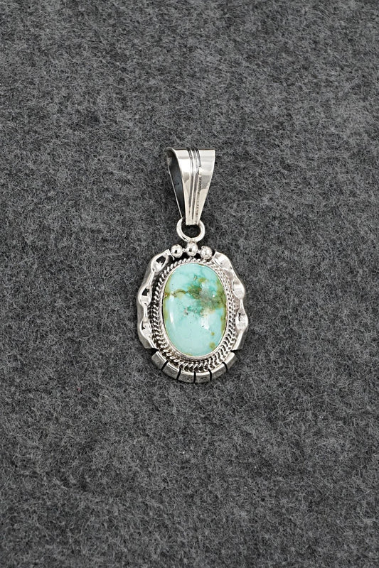 Turquoise & Sterling Silver Pendant - Samuel Yellowhair