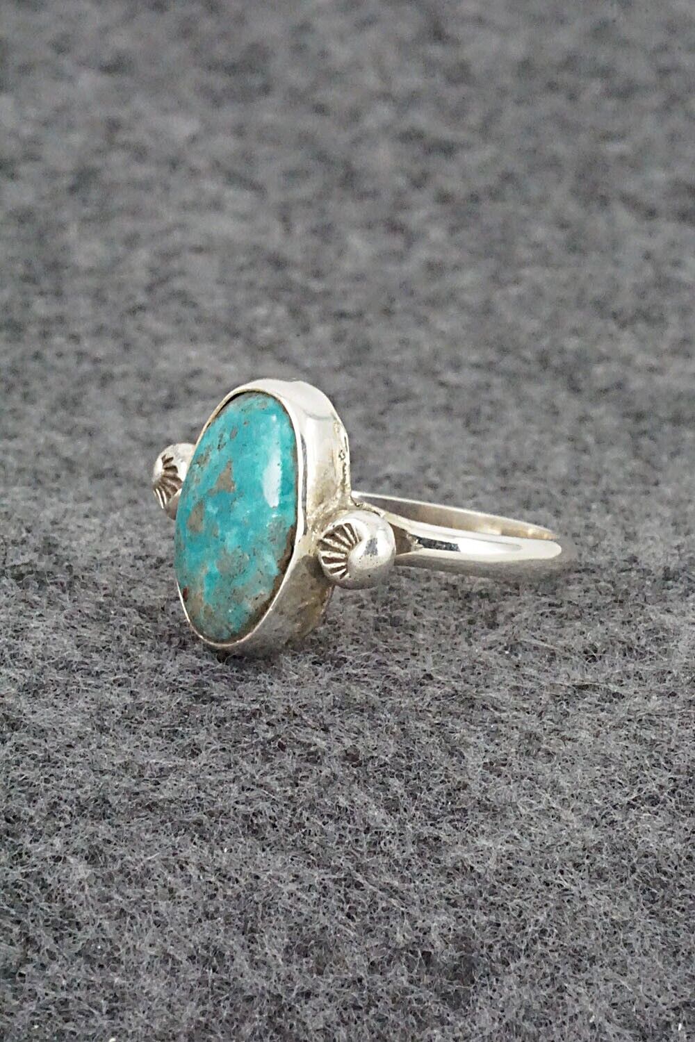 Turquoise & Sterling Silver Ring - Priscilla Reeder - Size 7.5