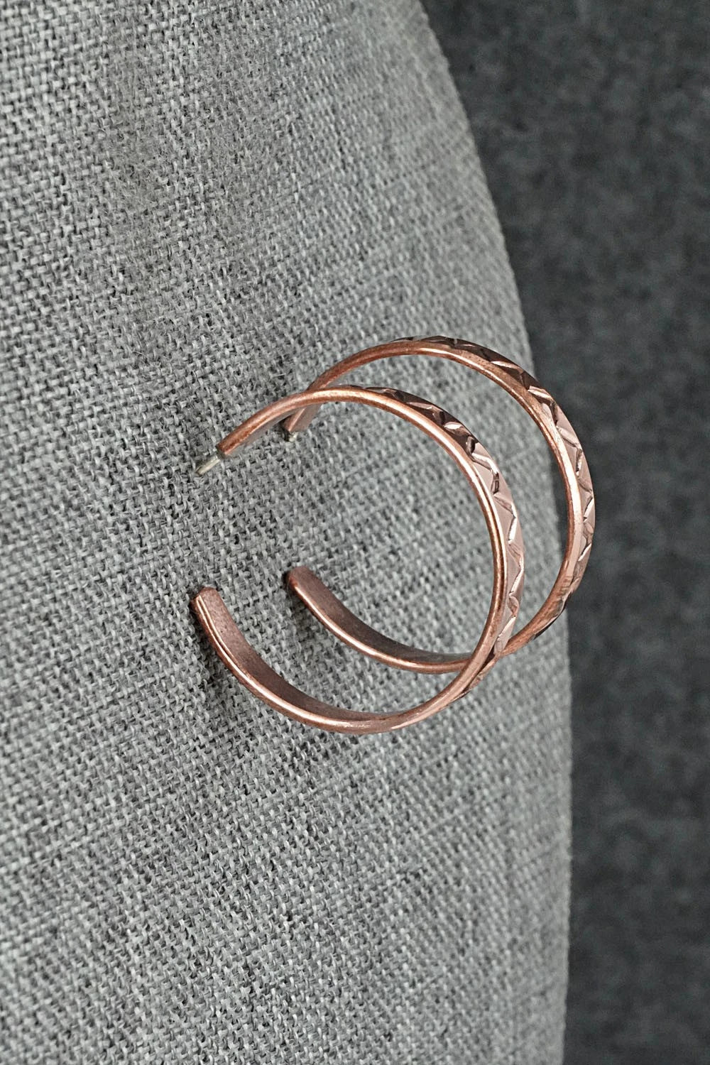Copper Hoop Earrings - Elaine Tahe