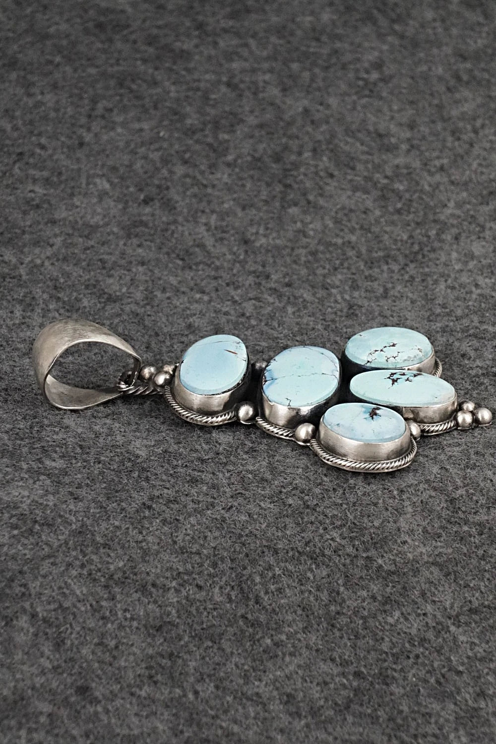 Turquoise & Sterling Silver Pendant and Earrings Set - Darrin Livingston