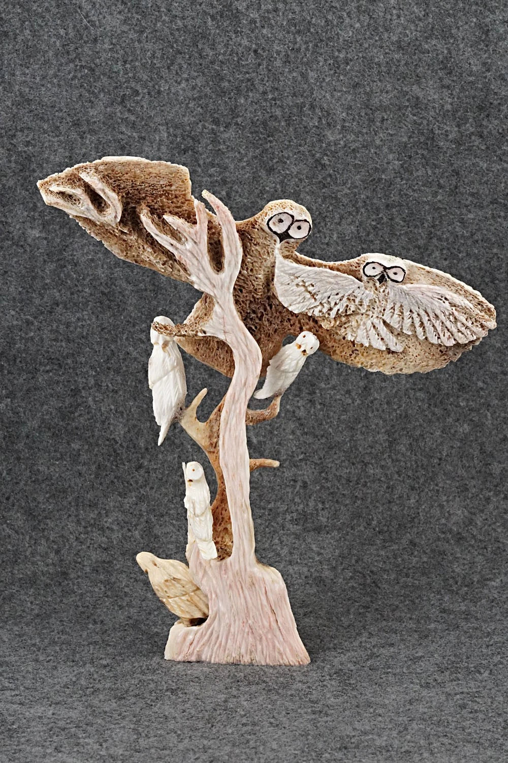 Owls Zuni Fetish Carving - Ruben Najera
