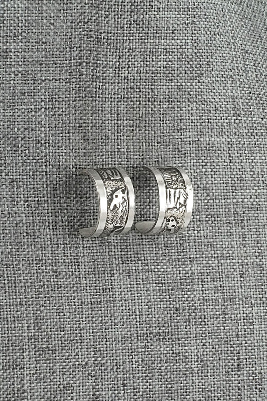 Sterling Silver Hoop Earrings - Elaine Becenti