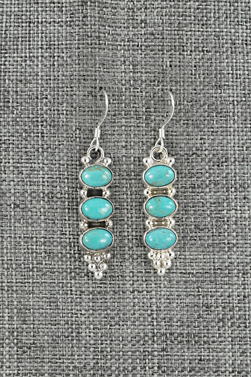 Turquoise & Sterling Silver Earrings - Gary Shorty