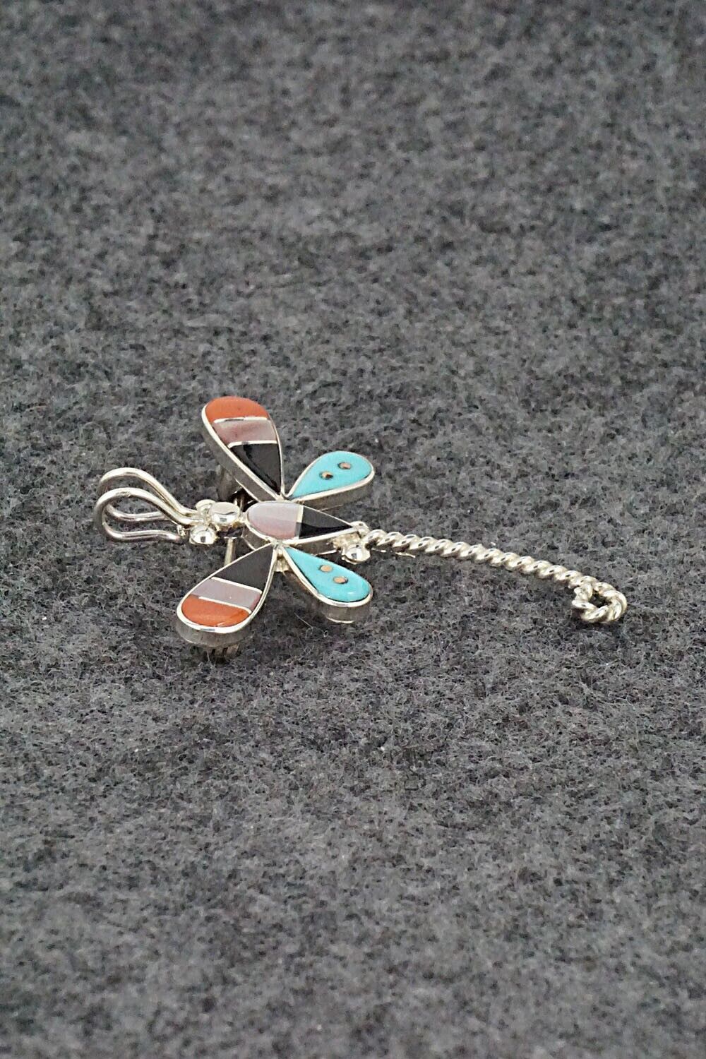 Multi Stone and Sterling Silver Pendant/Pin - Lyndon Ahiyite