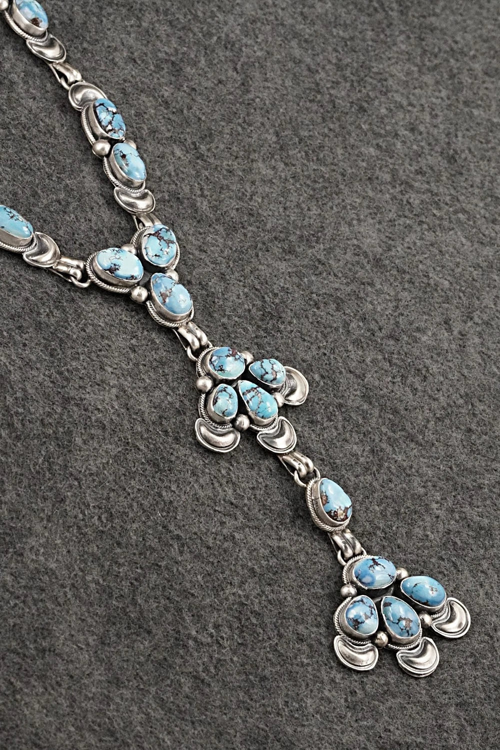 Turquoise & Sterling Silver Necklace and Earrings Set - Paul Livingston