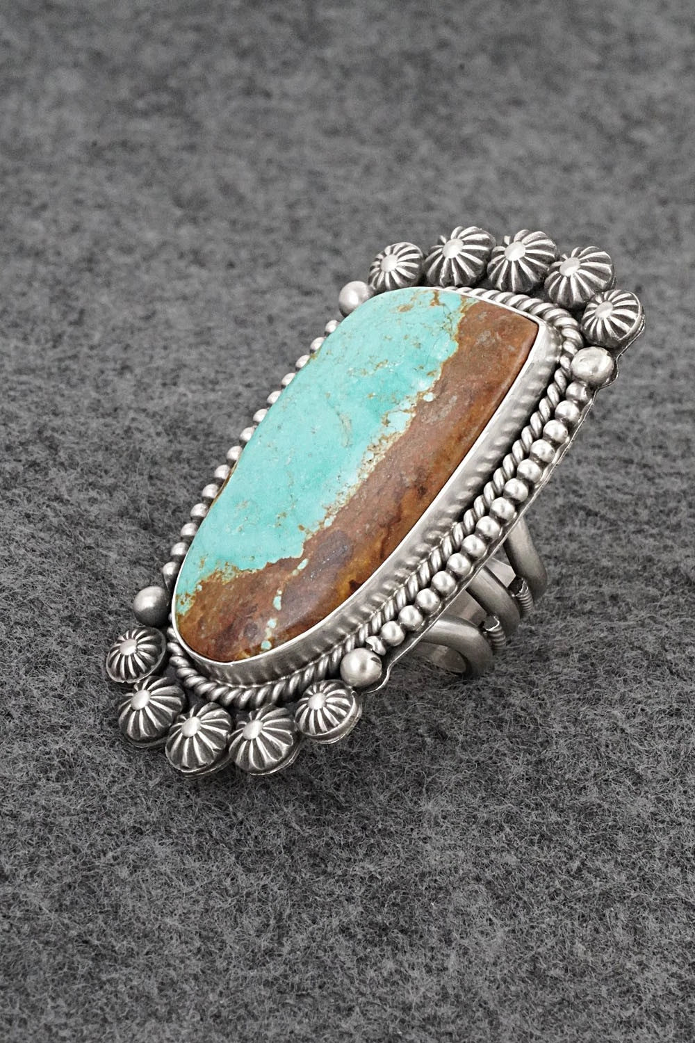 Turquoise & Sterling Silver Ring - Michael Calladitto - Size 7.5