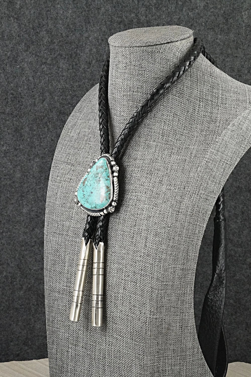 Turquoise & Sterling Silver Bolo Tie - Bob Becenti