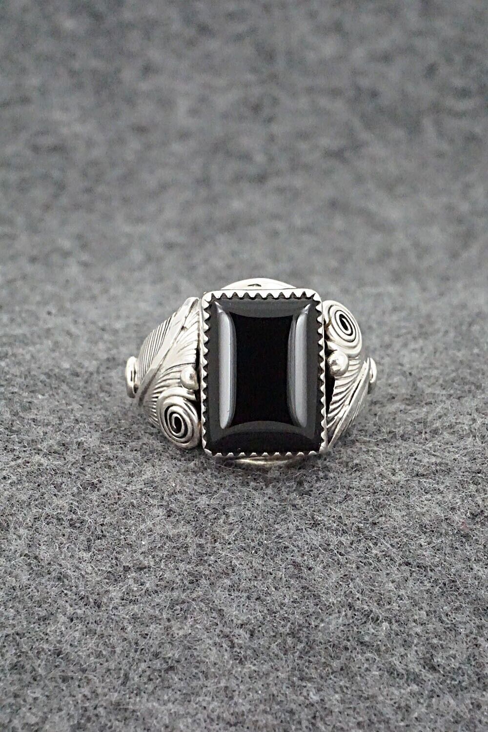 Onyx & Sterling Silver Ring - Darrell Morgan - Size 9.5