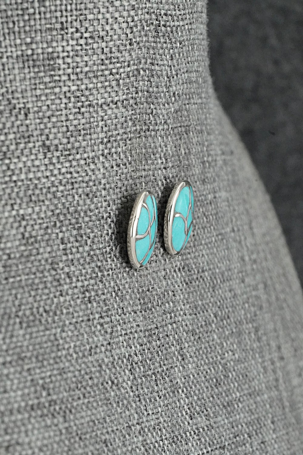 Turquoise & Sterling Silver Earrings - Orena Leekya