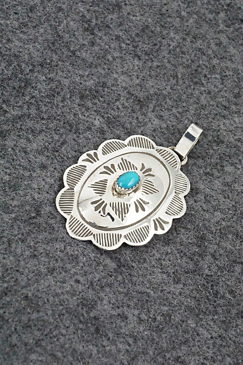 Turquoise & Sterling Silver Pendant - Bertha Begay