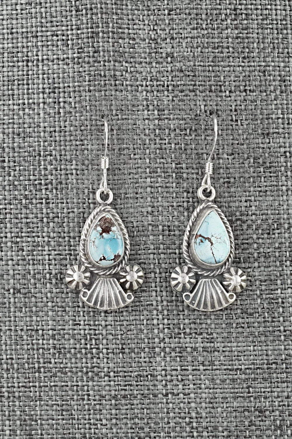 Turquoise & Sterling Silver Earrings - Verley Betone