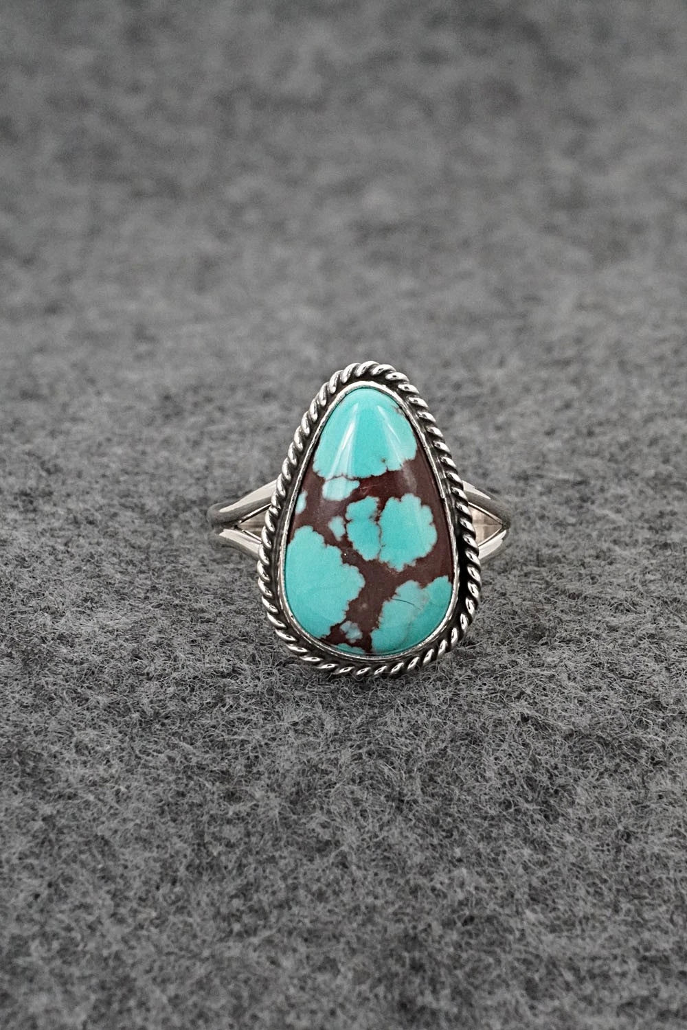 Turquoise & Sterling Silver Ring - Eugene Gruber - Size 9